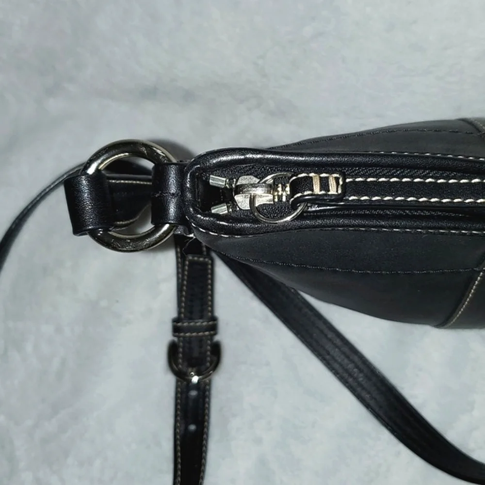 COACH Soho Black Leather Swingpack Small Crossbody Bag